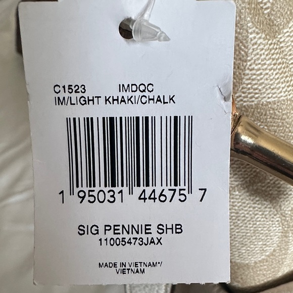 Coach Tan and Cream Pennie Shoulder Bag - Picture 10 of 10